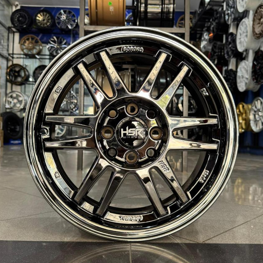 VELG MOBIL RPF1 BLACK CHROME RING 15 BOROKO BLY01 HSR R15X6,5 HOLE 4 ET42 BLACK CHROME GRATIS ONGKIR