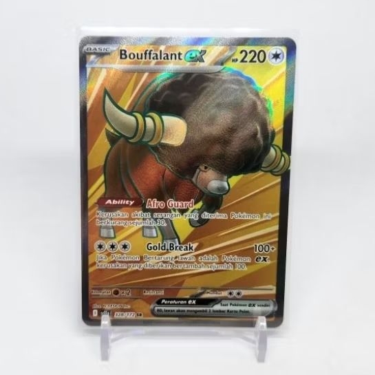 Bouffalant EX SR 328/172 sv11s Hitam & Putih Pokemon TCG Indonesia