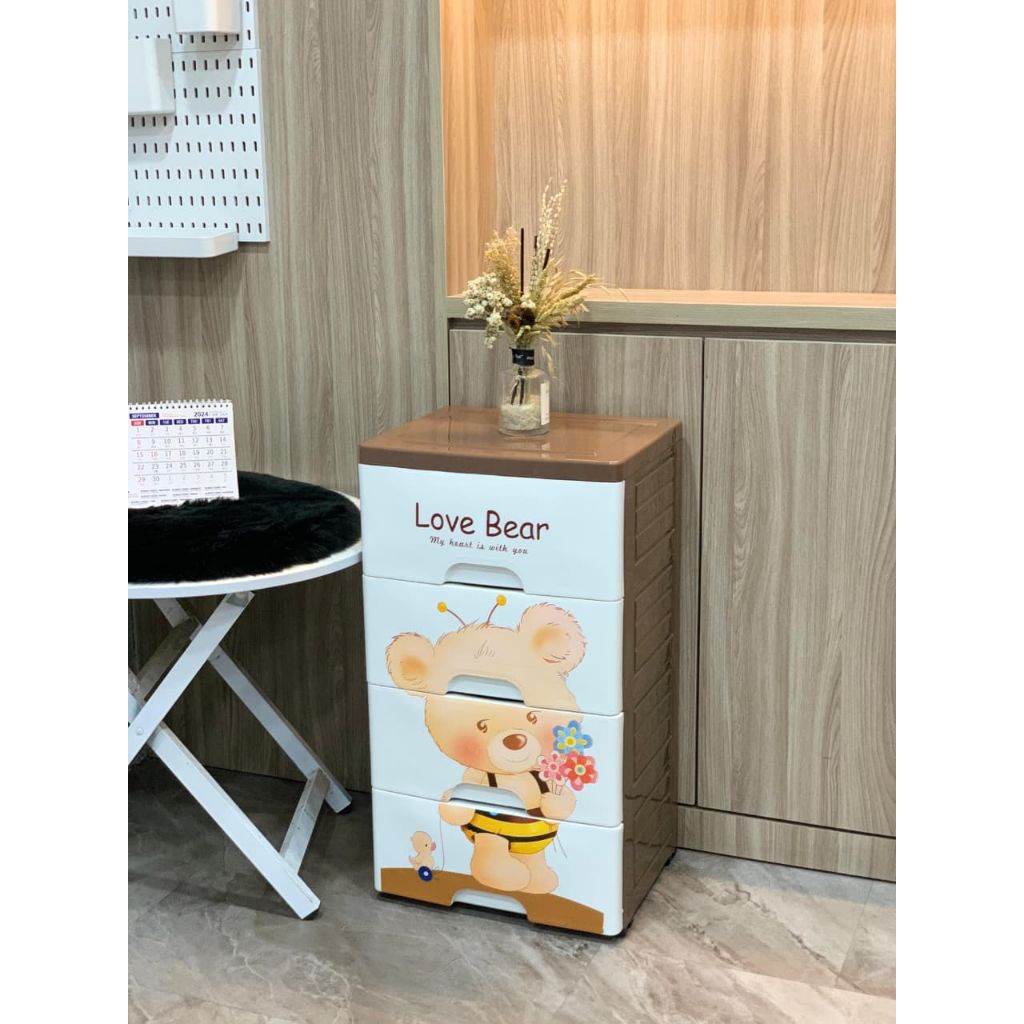 LACI PLASTIK 4 SUSUN MINI KARAKTER