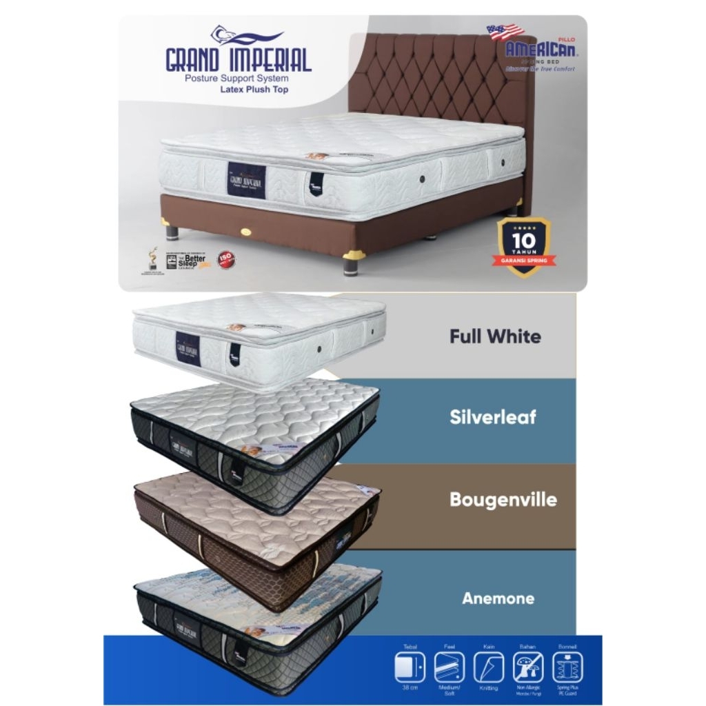 SPRINGBED AMERICAN PILLO GRAND IMPERIAL