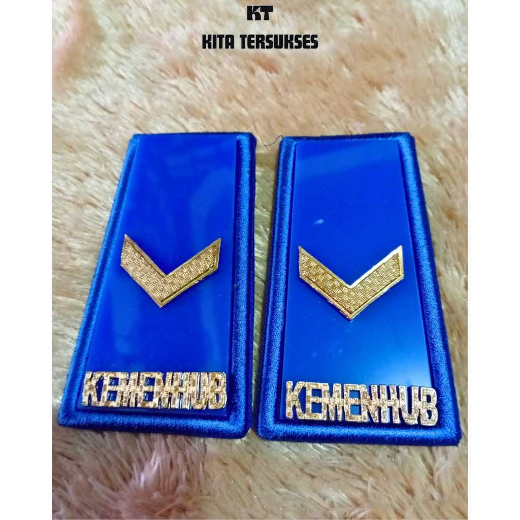 pangkat kemenhub 1B mika lis bordir biru exclusive