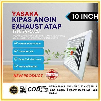 Exhaust Fan Hexos 8/10/ Inch Quiet Strong Sirkulasi
