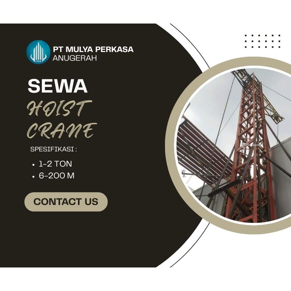 Sewa Hoist Crane Tegal | 1–2 Ton