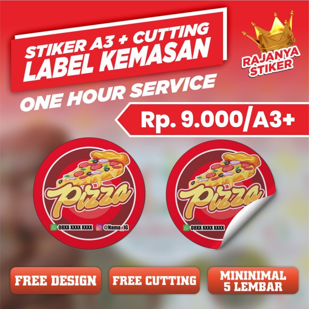 Cetak Stiker Logo Olshop Custom Sticker Custom Stiker Label Makanan Print Stiker Vinyl Bulat Minuman