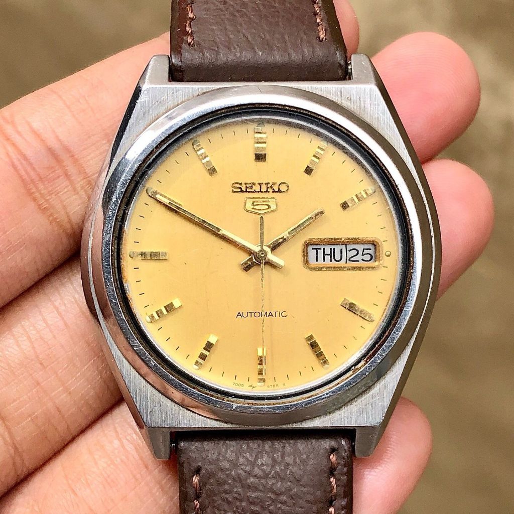Seiko 5 Automatic 7009-3040 Yellow Dial