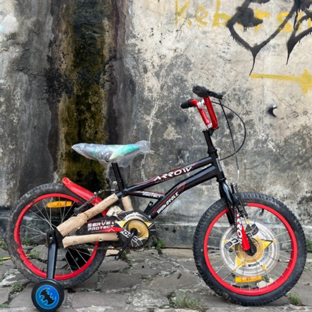 Sepeda Anak BMX 18 Inch Wimcycle Police Server Protect (Original Wimcycle) BARU Ban Pompa Free Bel