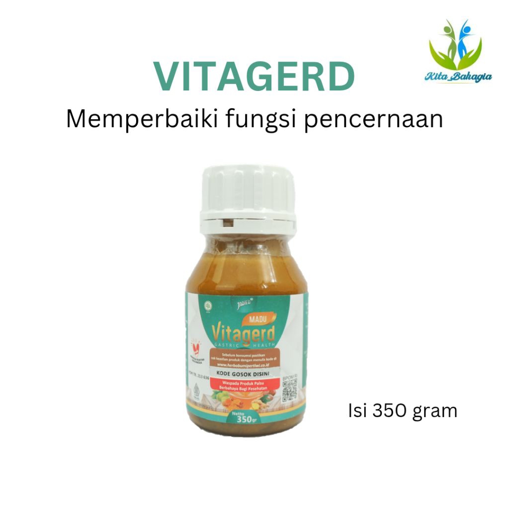 Madu Vitagerd Herbal Obat Gerd  Asam Lambung Original Insomnia Sakit Kepala Kleyengan Sesak Nafas
