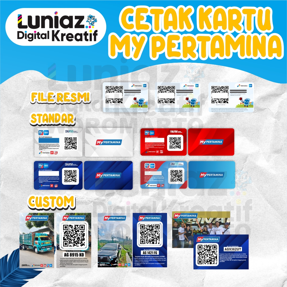 Kartu My Pertamina cetak MY PERTAMINA / My Pertamina PVC Card Cetak  My Pertamina CUSTOM Bahan Pvc