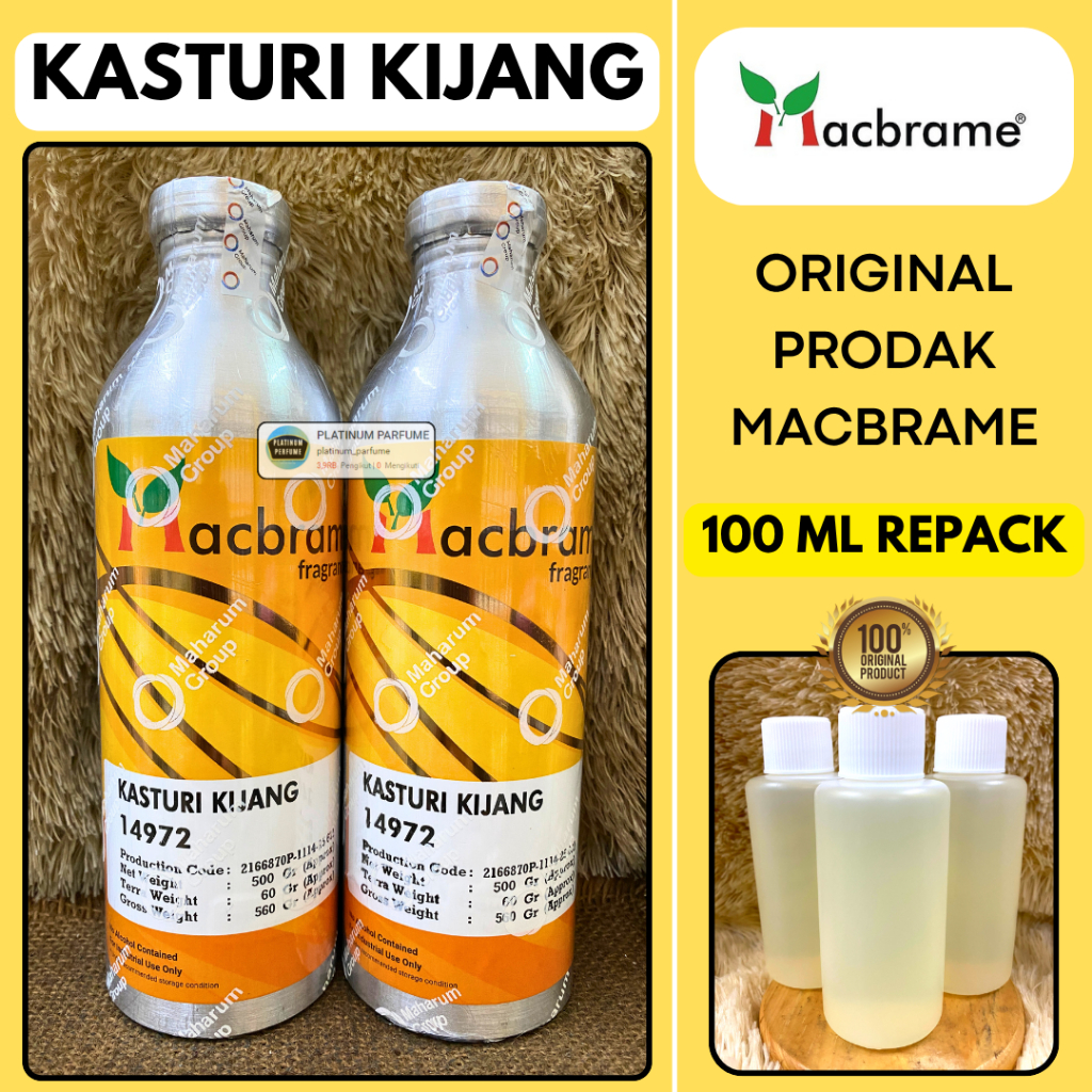 Bibit Parfum Macbrame - Kasturi Kijang Berkualitas 100 ML MURNI MACBRAME - Parfum Al Rehab - BIbit P