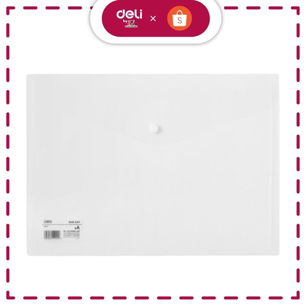 Deli File Bag EF705 , EF706 Kantong Dokumen Transparan Plastik File Folder Serbaguna