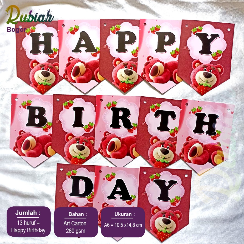 Custom Bunting Flag / Banner Flag Birthday / Lotso