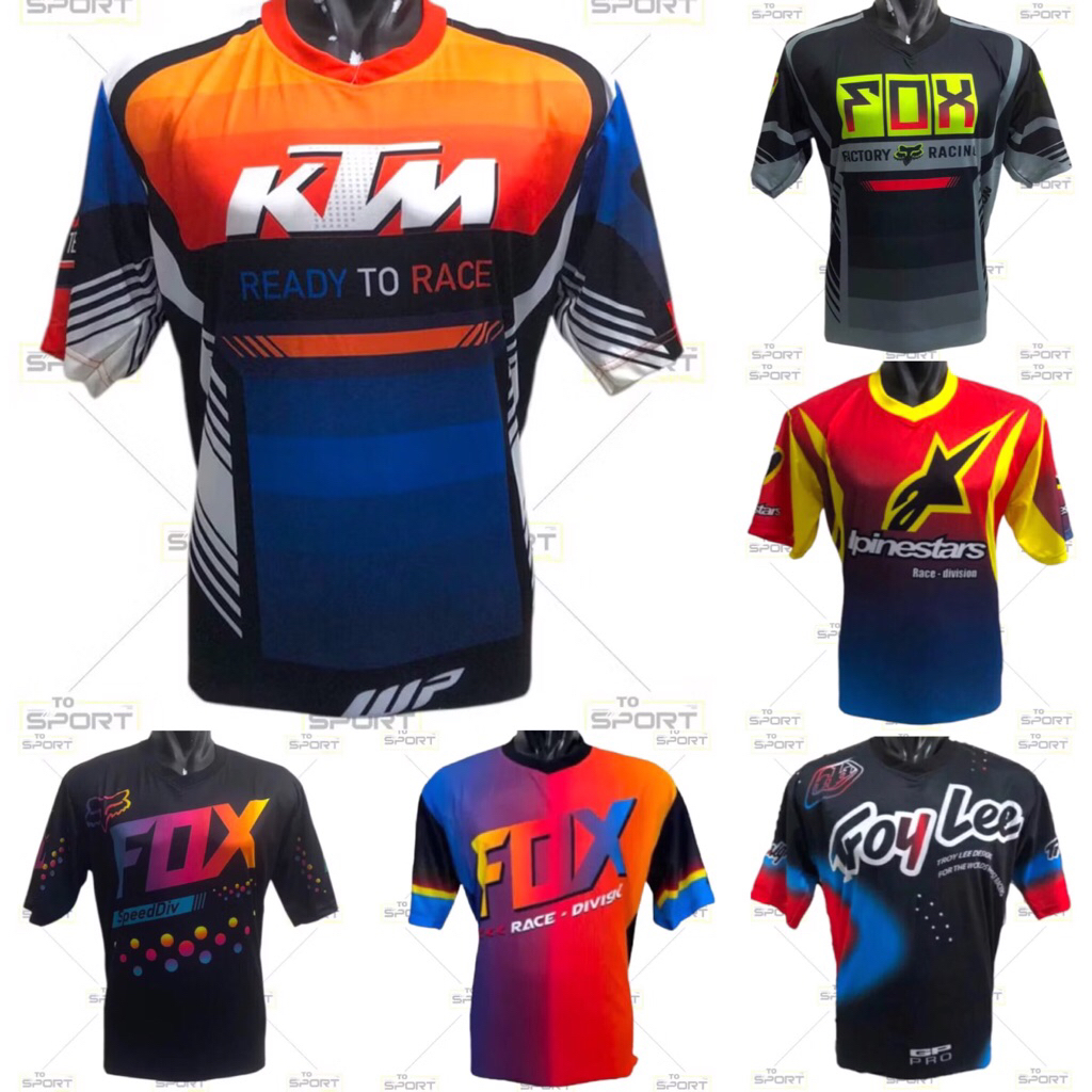 JERSEY MOTOCROSS TRAILL MTB DEWASA OBLONG LENGAN PENDEK/BAJU ATASAN CROSS PENDEK DEWASA/JERSEY MOTOC