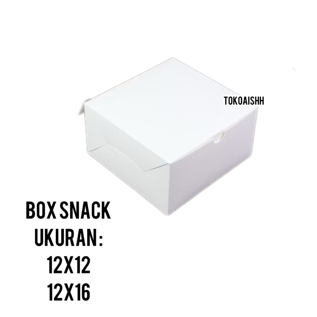 [instan only] 25 pcs kotak snack kertas - kotak snack kertas putih - kotak snack box - kotak snack 1