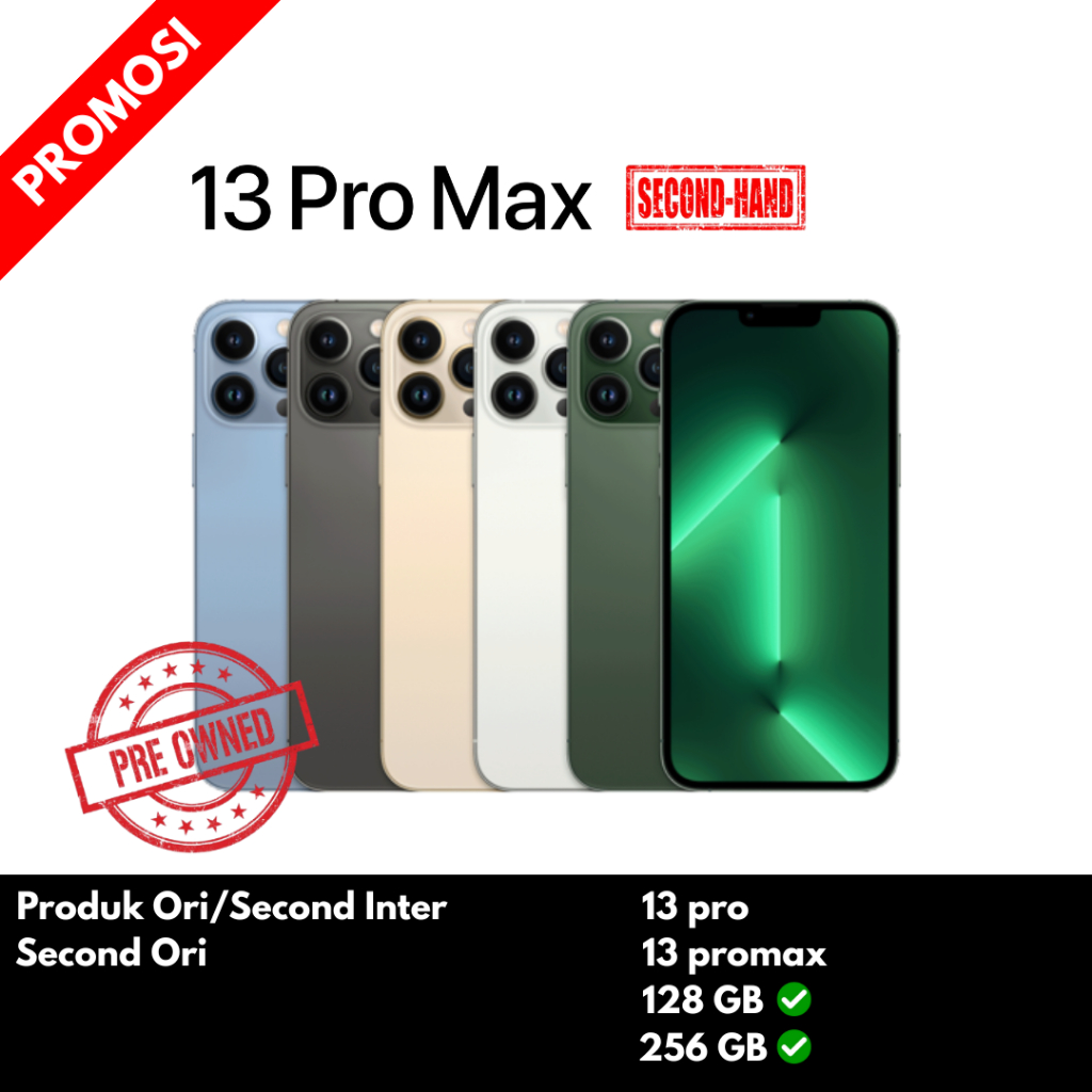 IP13 PRO & 13 PRO MAX 256GB/128GB SECOND ORIGINAL