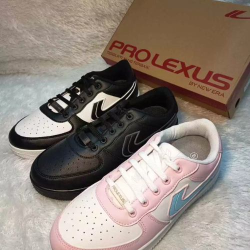 Sepatu Sekolah Sepatu Sport New Era Prolexus Full Hitam & Putih/Hitam Putih/Merah | Sepatu Tali Cewe