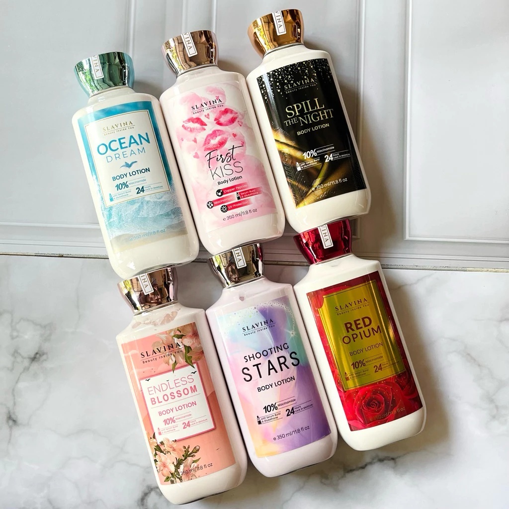 (350ML) Slavina Body Lotion 350ml - Body Lotion Viral, Body Lotion Super Wangi