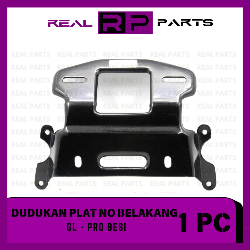 REAL-PARTS/DUDUKAN-PLAT-NOMOR-BELAKANG/BRACKET/BRAKET/BREKET/PEGANGAN/MOTOR/HONDA/GL-PRO-BESI/GRADE-