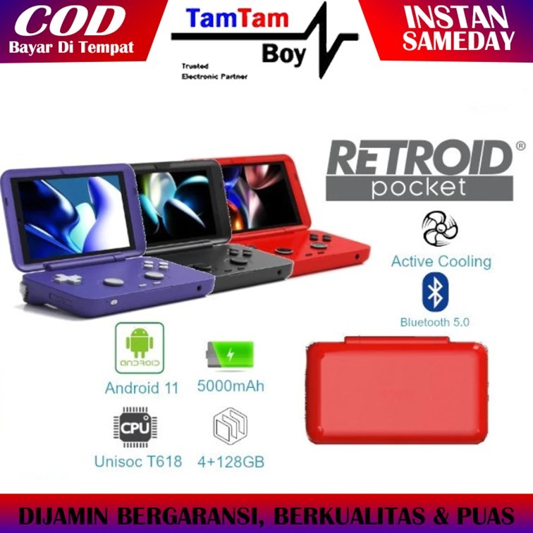 Video Game Console Handhled Portable Retroid Pocket Flip 4.7inch 4GB 128GB GameBoy Retro Classic OS 