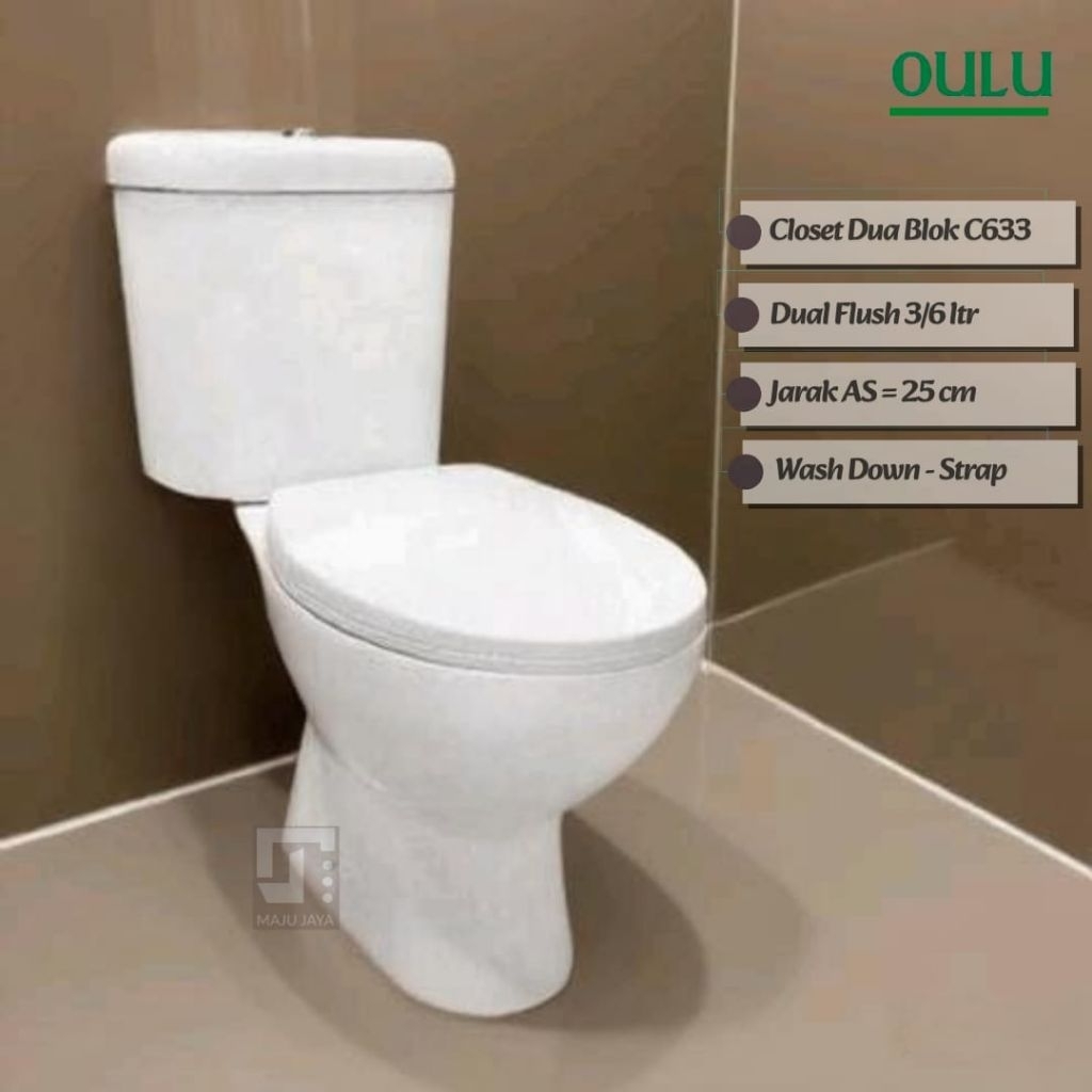 OULU Kloset Duduk / Closet Duduk / Toilet Duduk Duablok/Coupled Toilet C633 Putih