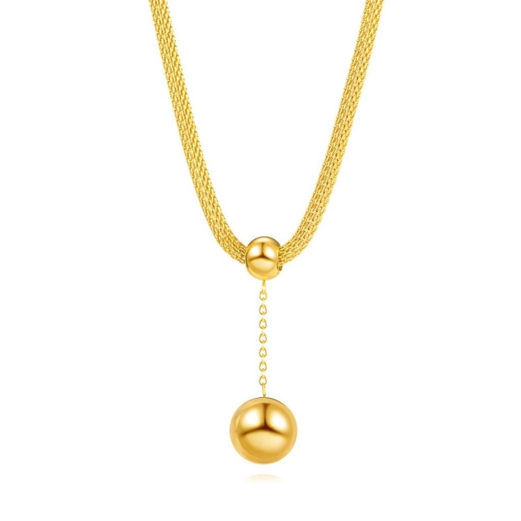 Kalung baja berlapis emas 18 karat