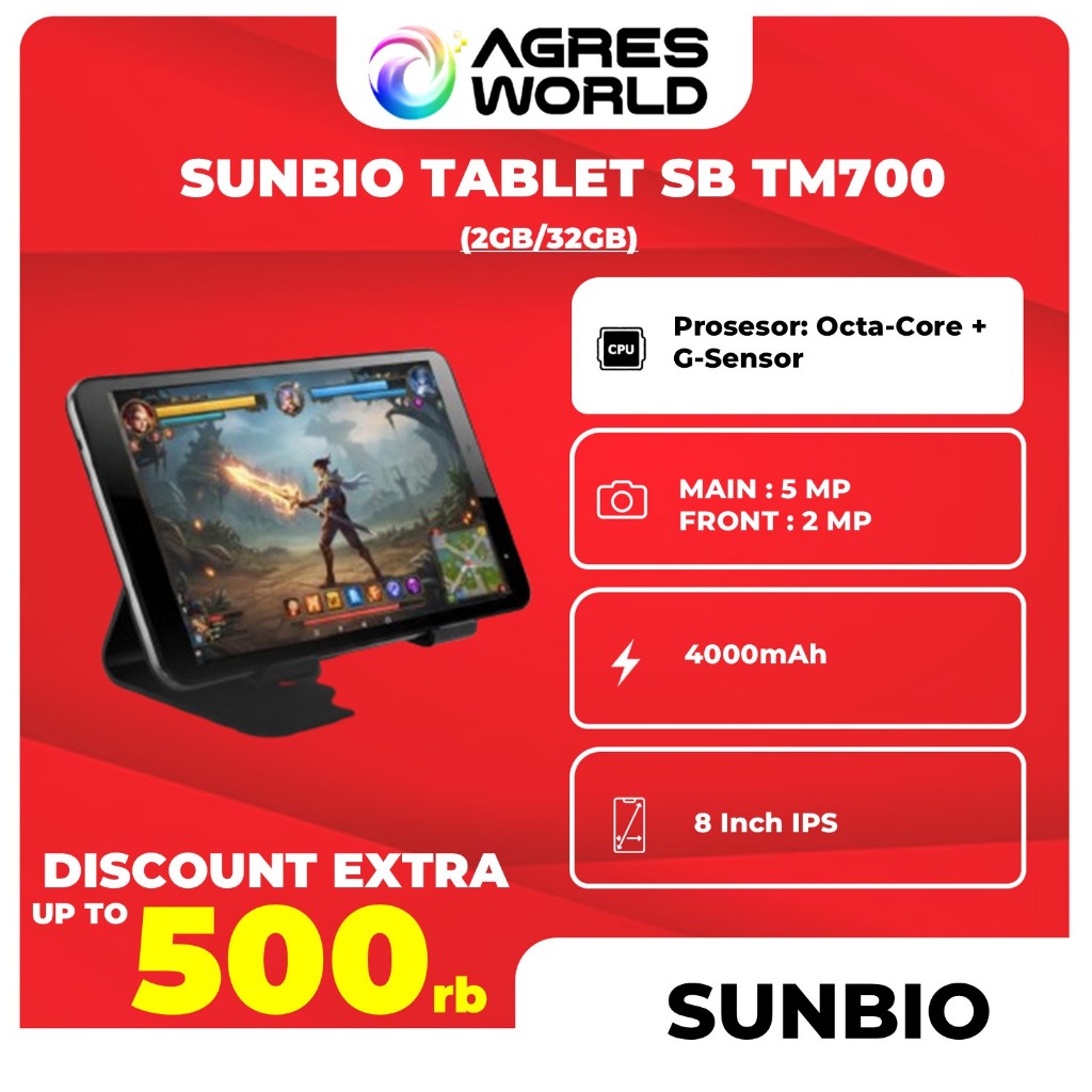 SUNBIO TABLET 2GB/32GB 8 INCH IPS SB-TM700 TABLET SUNBIO SIPLAH