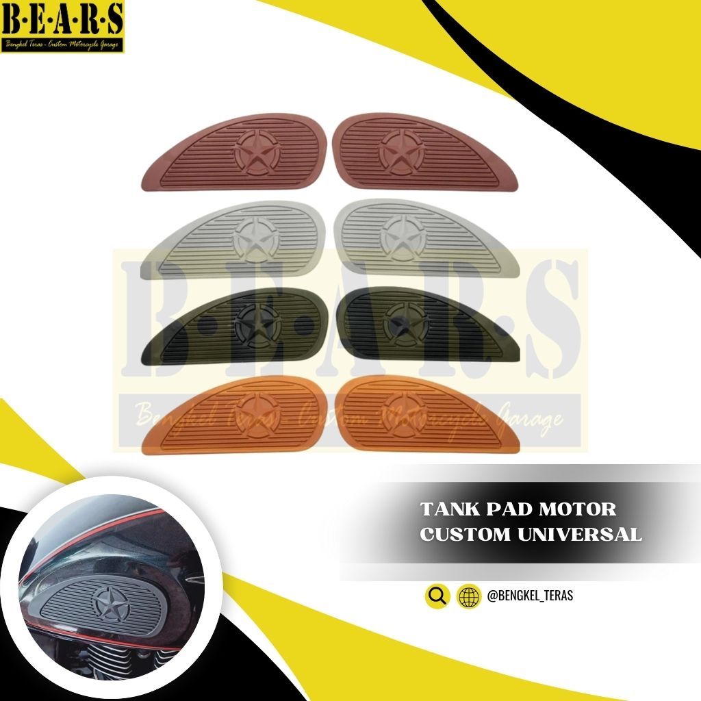 Tank Pad Universal Emblem Tangki Rubber Karet Tangki Motor custom