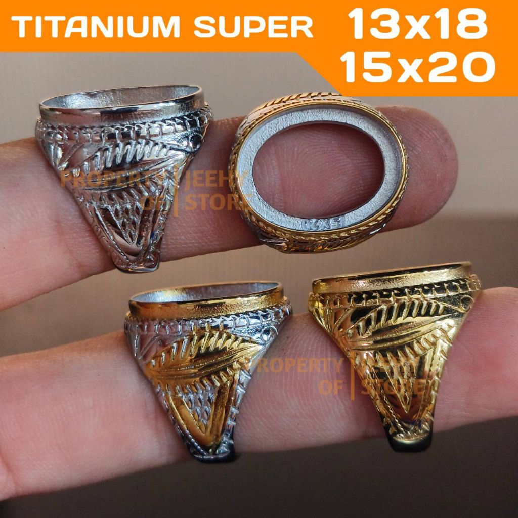 RING CINCIN TITANIUM SUPER DAUN 13x18 dan 15x20
