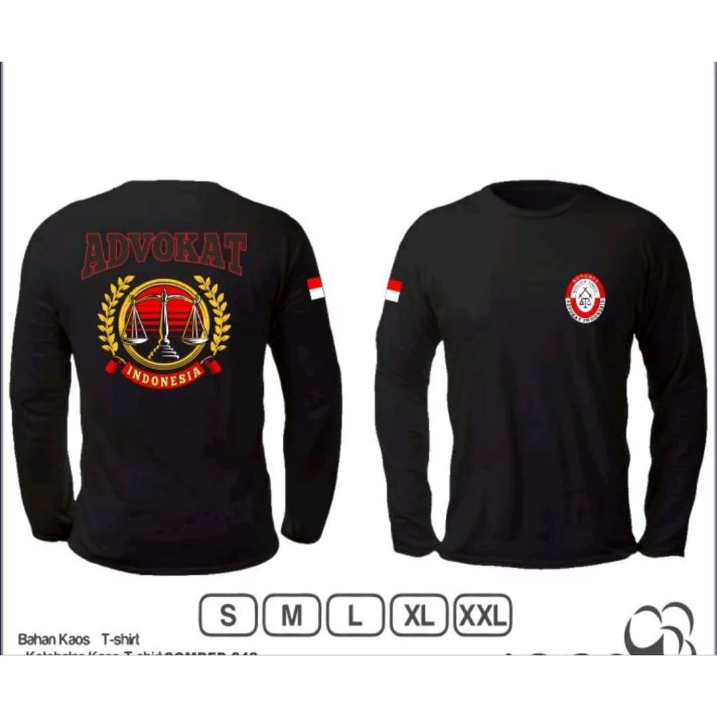 KAOS ADVOKAT MERAH LENGAN PANJANG T-SHIRT DISTRO UNISEX KEREN KATUN