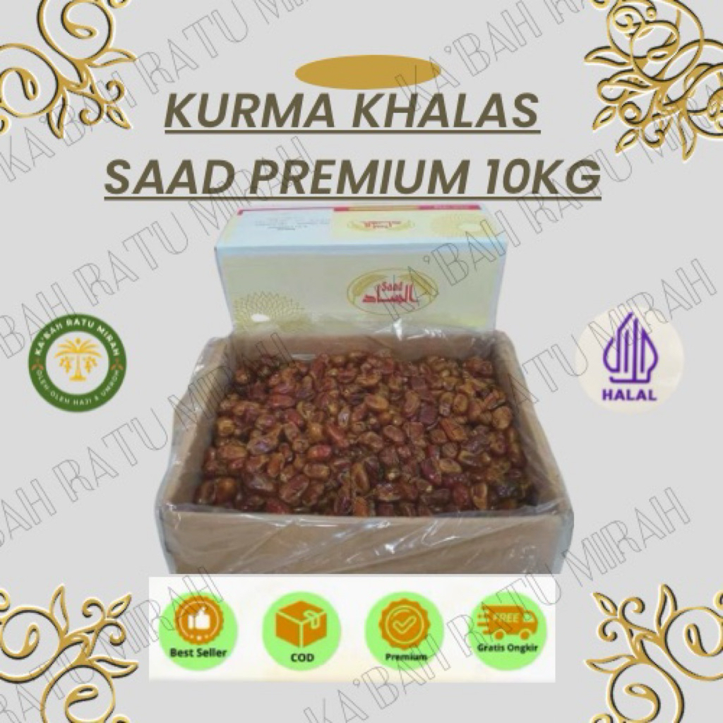 Kurma Saad Khalas 10kg Fresh Kurma Khalas Saad Enak Empuk
