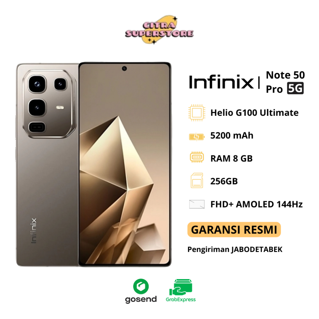 Infinix Note 50 PRO 5G nfc ram 8/256gb Bergaransi