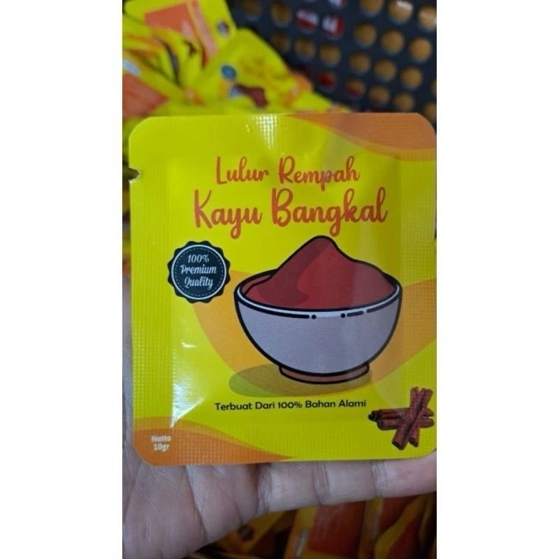 LULUR REMPAH KAYU BANGKAL 10 GRAM MEMUTIHKAN LULUR PEMUTIH BADAN LULUR BANGKAL COD