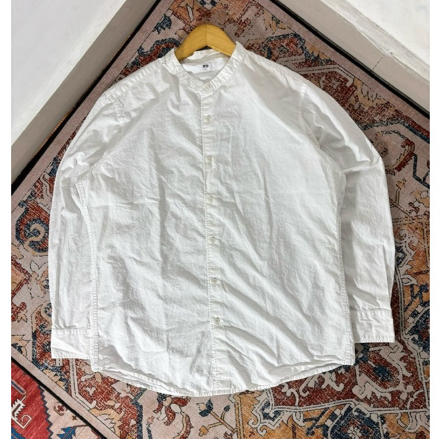 KEMEJA PANJANG UNIQ LO SHANGHAI PUTIH SECOND