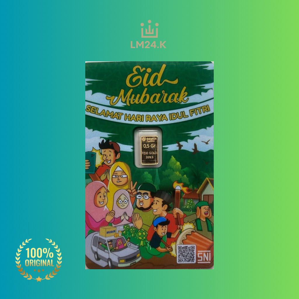 Logam Mulia Galeri24 series Eid Mubarak 0,5 gram