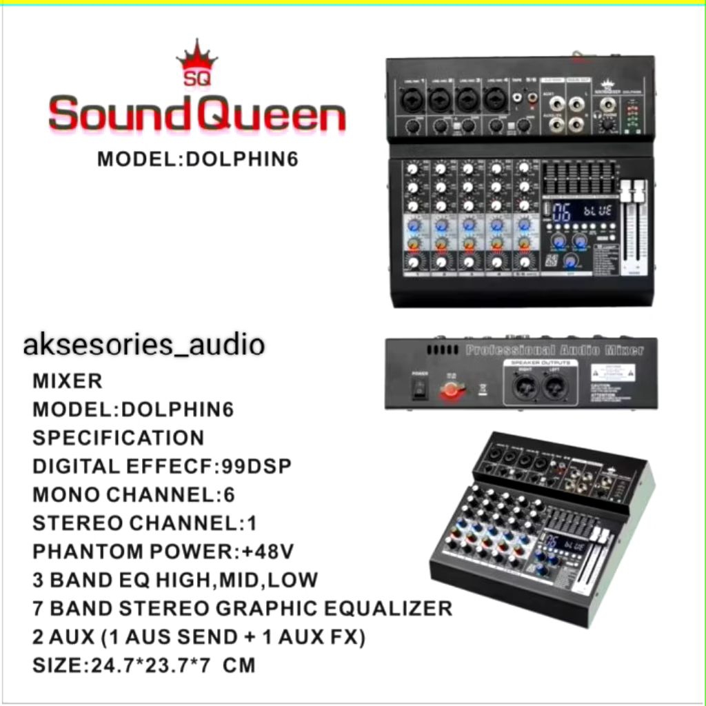 mixer soundqueen dolphin 6 mixer audio 4 chanel