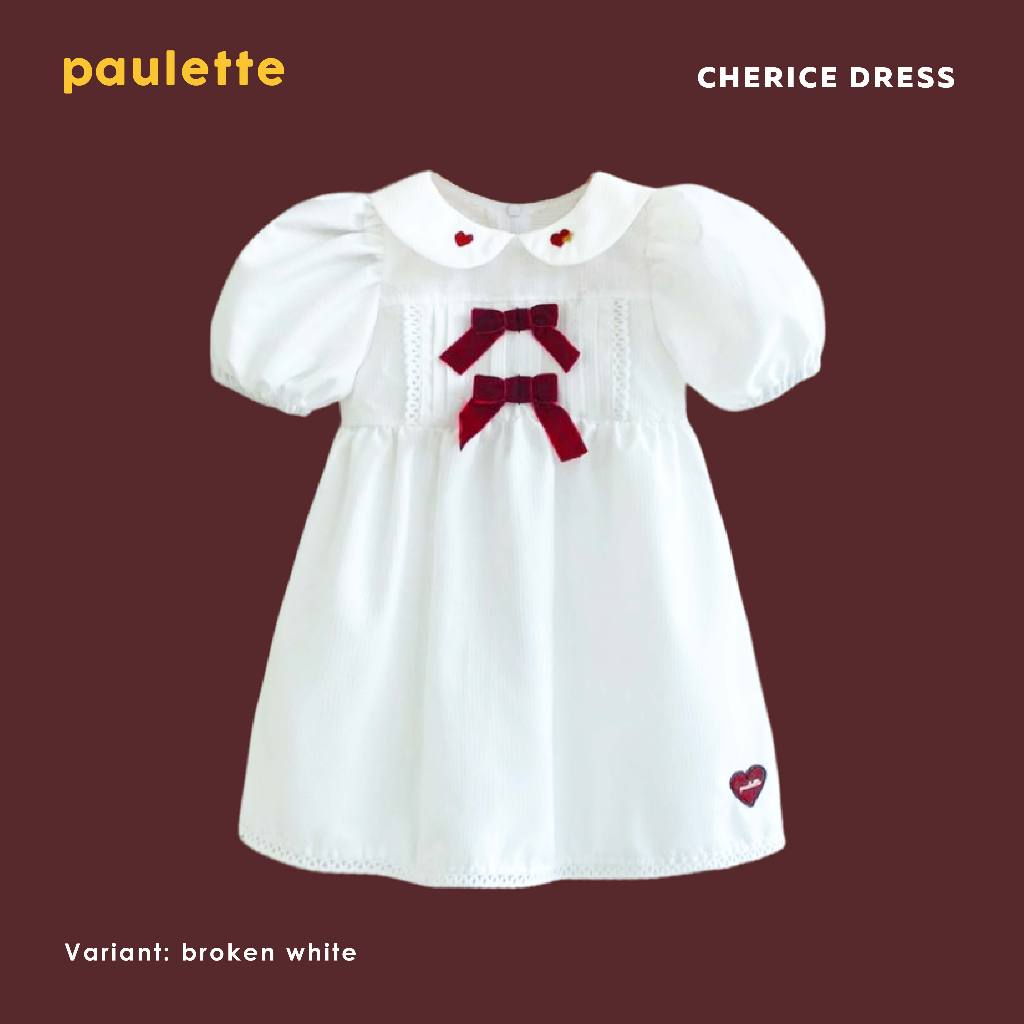 Paulette Kids Cherice Dress Natal Anak Perempuan