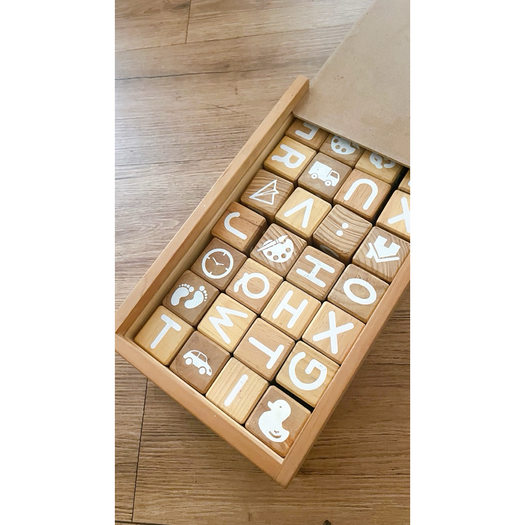 Alphabet Wooden Blocks preloved
