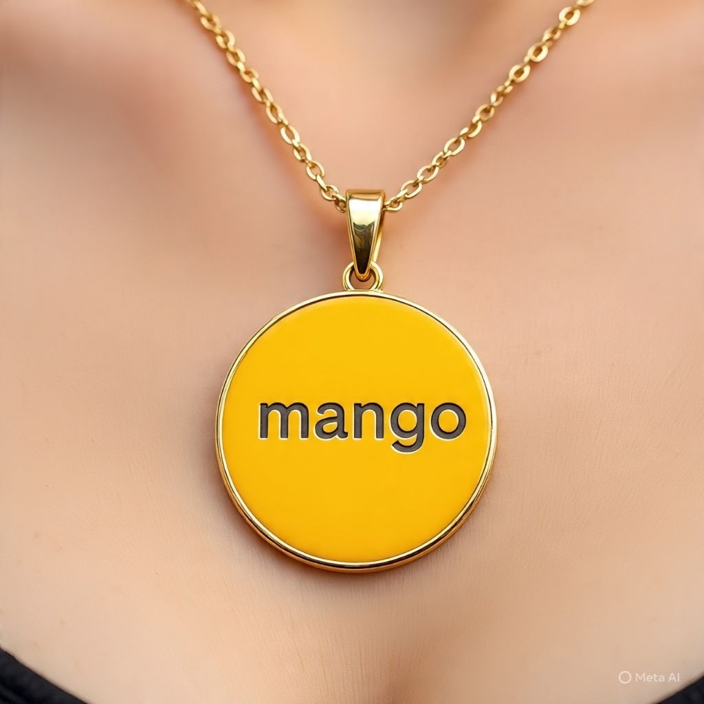 kalung liontin pria dan wanita berkode kuning essbmangga