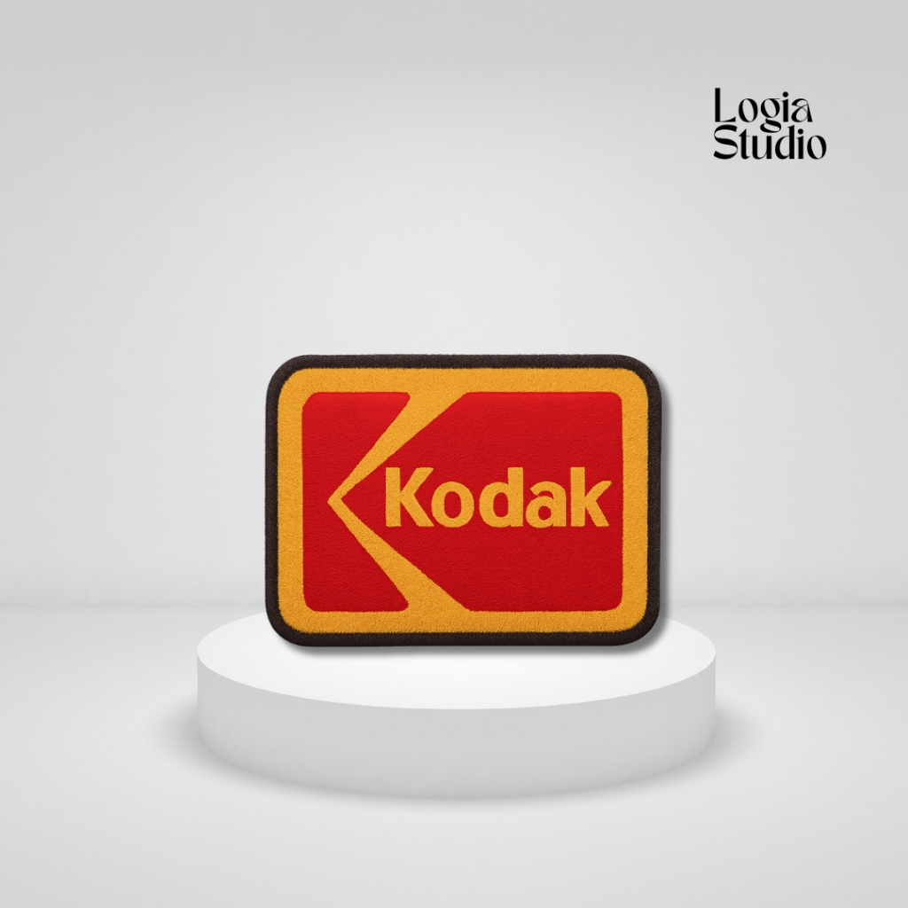 Iron Patch Bordir Logo Kodak Setrika Tempel Jahit untuk Tas Jaket Baju