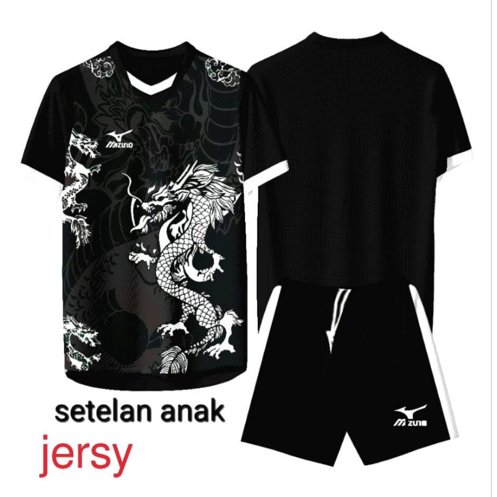 stelan jersy futsal bola anak motif naga