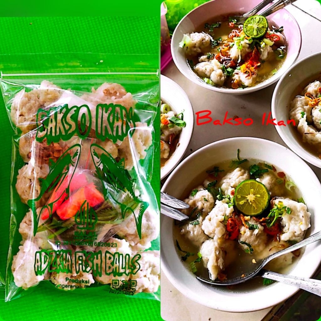 bakso ikan kuah original dan kuah mercon