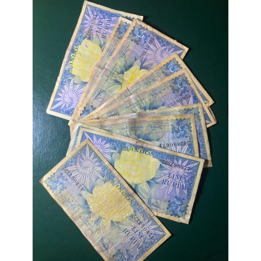 Uang Kuno 5 Rupiah Bunga