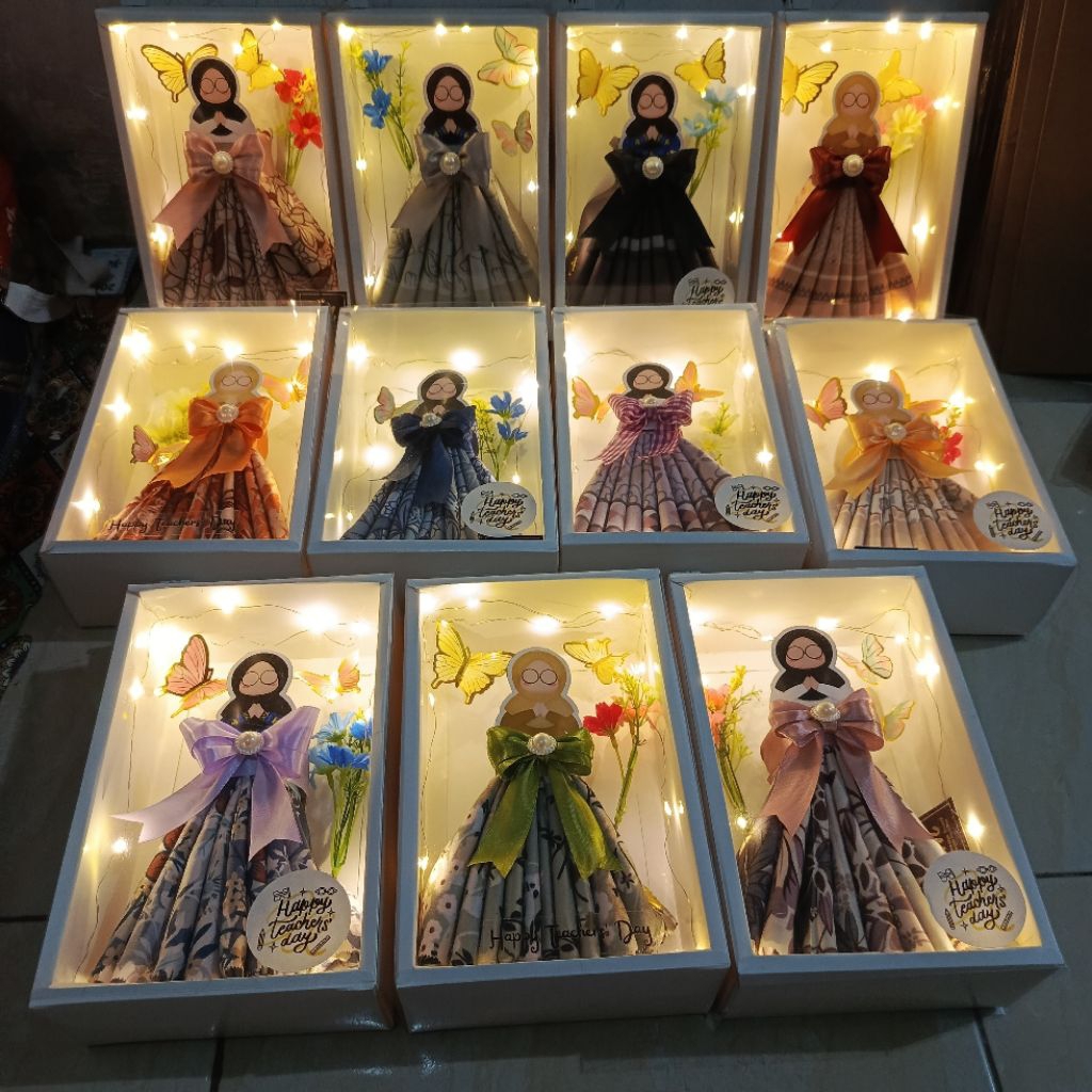 GIFT BOX HARI GURU JILBAB, GIFT BOX HARI GURU DOMPET, KADO HARI GURU MURAH, KADO LUCU