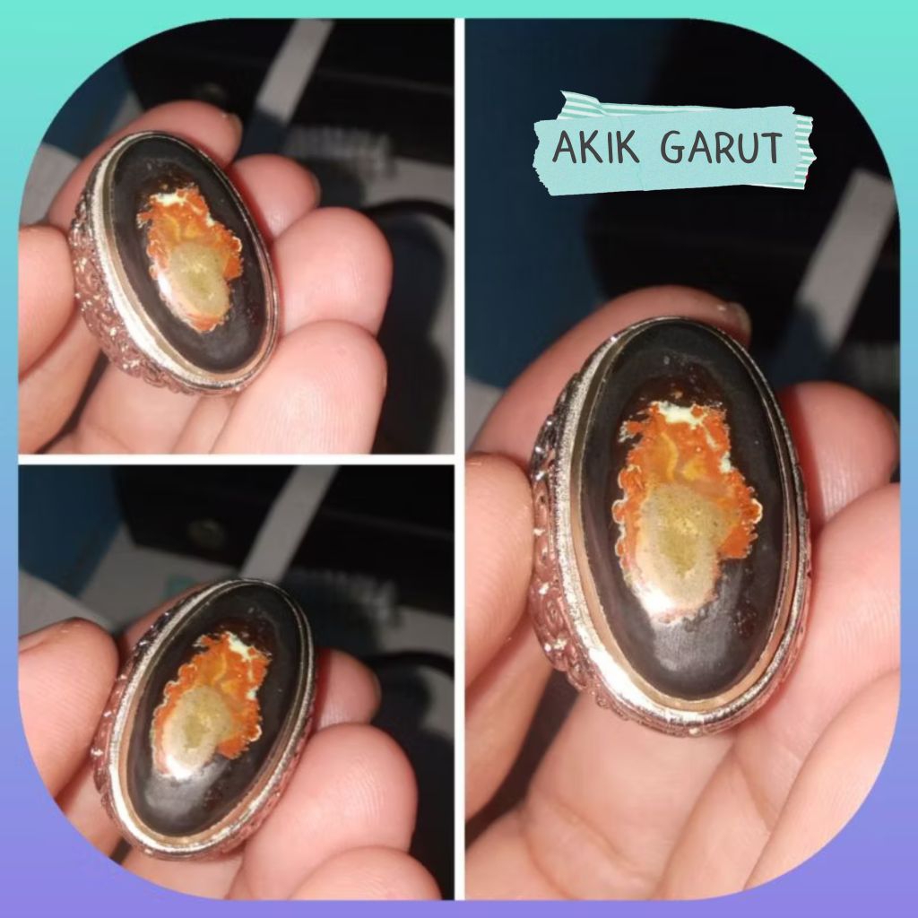 Cincin Batu Akik Pancawarna Garut