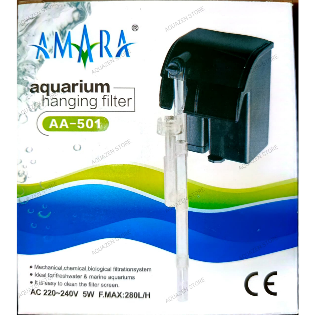 AMARA AA 501 FILTER HANG ON + SKIMMER / FILTER SAMPING / HANG ON FILTER AQUASCAPE AQUARIUM