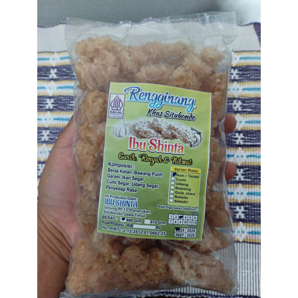 Rengginang Jumputan Ibu Shinta (isi 80-100) Khas Situbondo /Rengginang Situbondo Ibu Shinta /Renggin