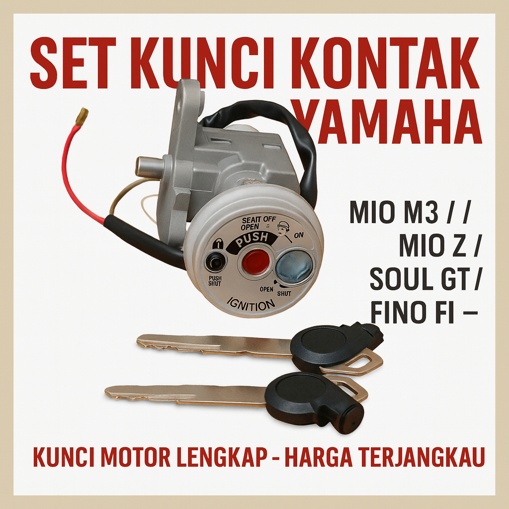 Kunci Kontak Set Mio M3 2PH / Mio Z / Soul GT 125 / Fino FI 125 – Set Kunci Motor Yamaha Lengkap