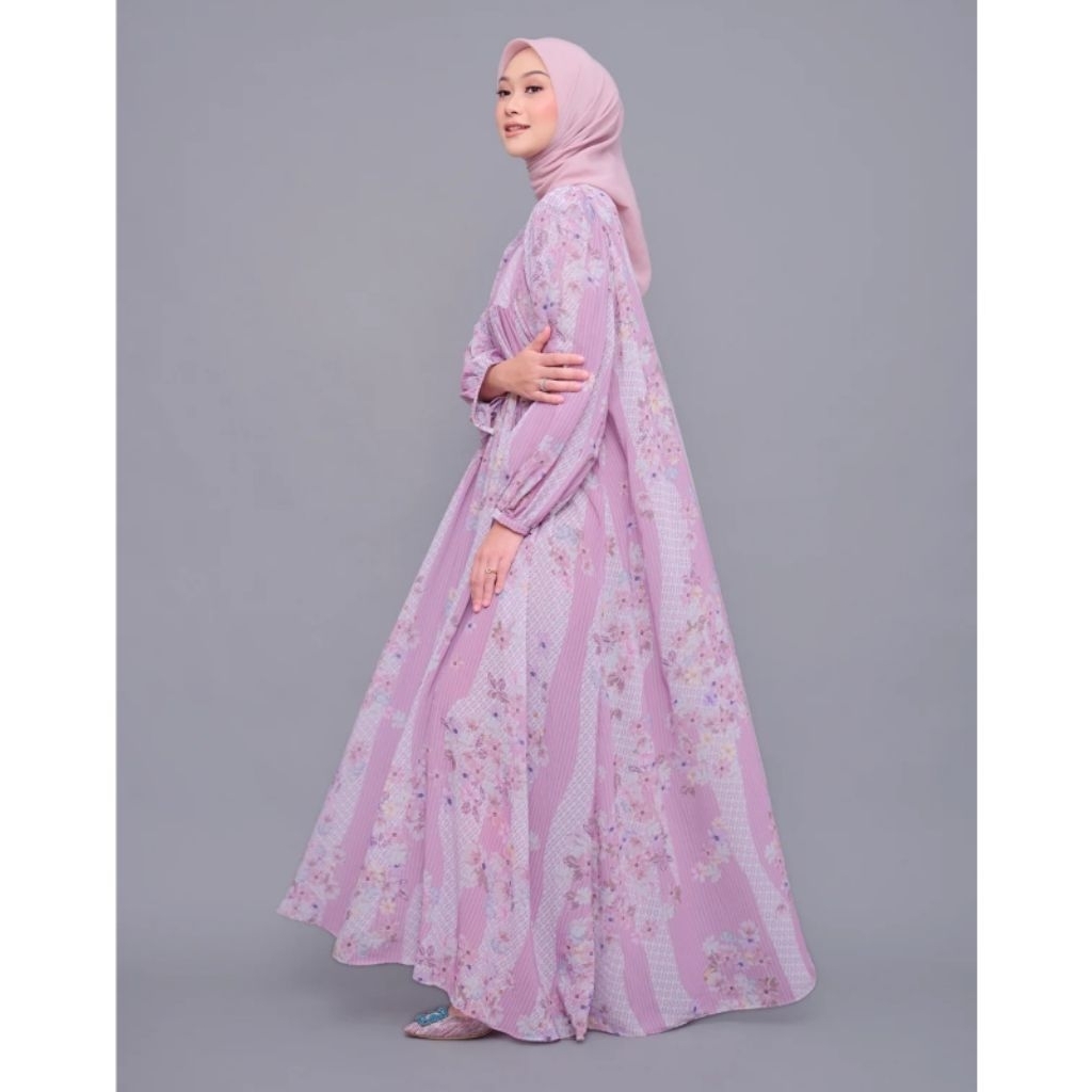 READY STOCK Nada Puspita Monogram Flower Dress Pink L