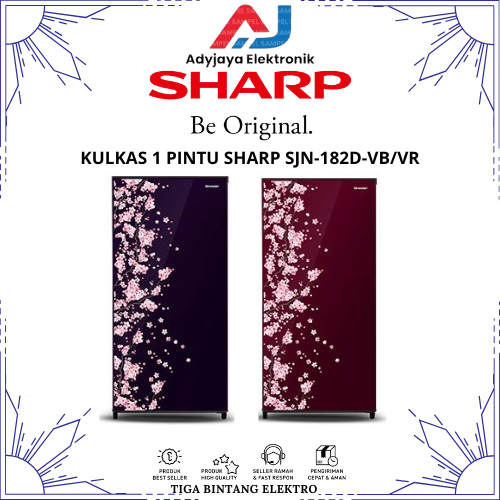 KULKAS 1 PINTU SHARP SJ-N182D VR/VB