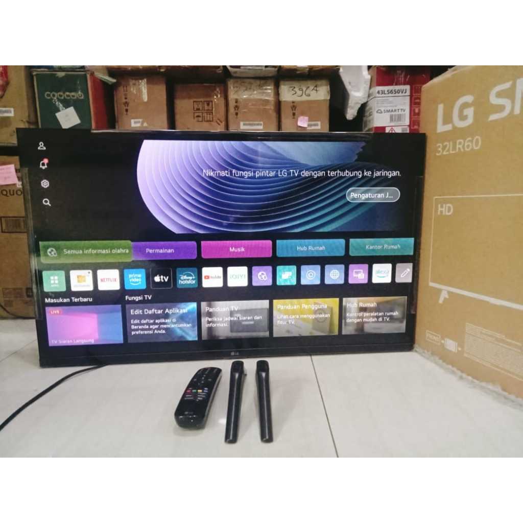 TV LED LG 32IN HD SMART TV Youtube Digital Kondisi bekas masih segel siap pakai 6246F