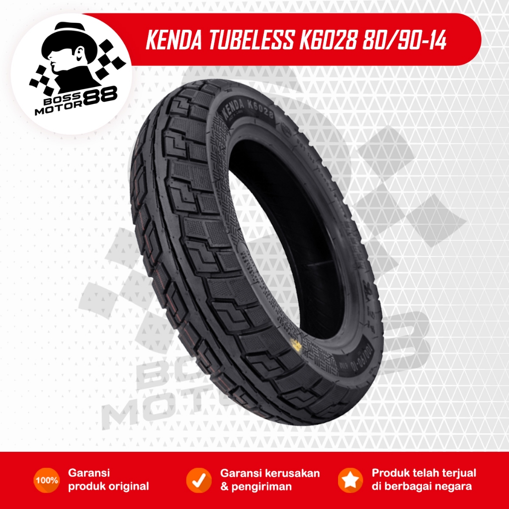 Kenda Ban Tubeless Tubles Motif K6028 KNIGHT 80/90-14 Ban Motor Vario Beat Genio Matic Original